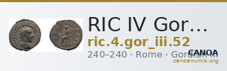 RIC IV Gordian III 52 — CANOA