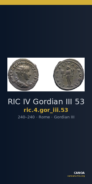 RIC IV Gordian III 53 — CANOA
