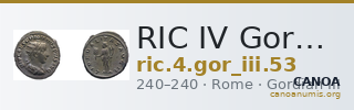 RIC IV Gordian III 53 — CANOA