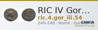 RIC IV Gordian III 54 — CANOA