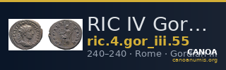 RIC IV Gordian III 55 — CANOA