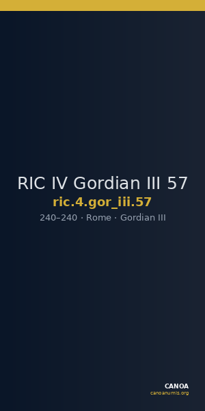 RIC IV Gordian III 57 — CANOA