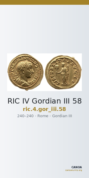 RIC IV Gordian III 58 — CANOA