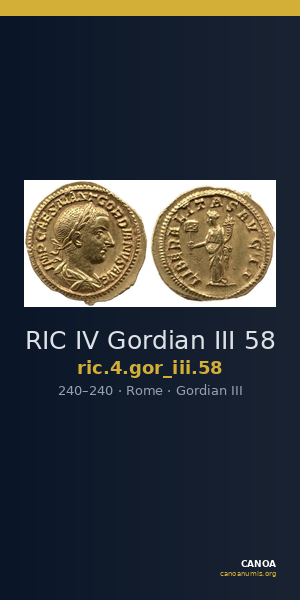 RIC IV Gordian III 58 — CANOA