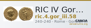 RIC IV Gordian III 58 — CANOA
