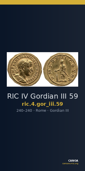 RIC IV Gordian III 59 — CANOA