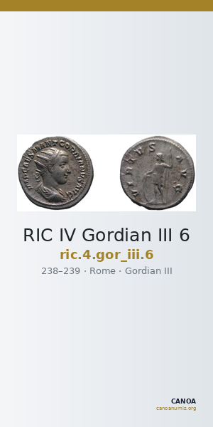RIC IV Gordian III 6 — CANOA