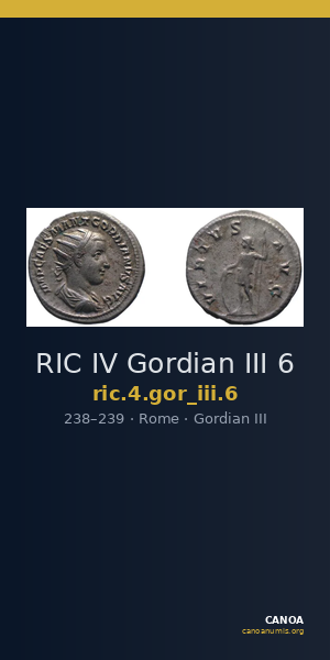 RIC IV Gordian III 6 — CANOA