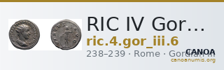 RIC IV Gordian III 6 — CANOA