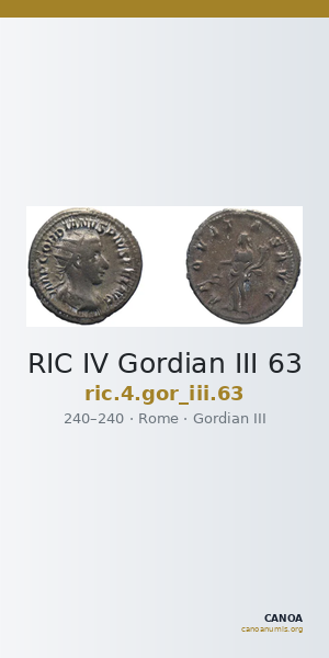 RIC IV Gordian III 63 — CANOA