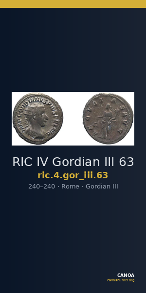 RIC IV Gordian III 63 — CANOA