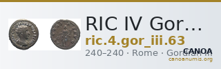 RIC IV Gordian III 63 — CANOA