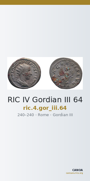 RIC IV Gordian III 64 — CANOA