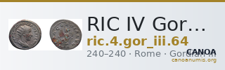 RIC IV Gordian III 64 — CANOA