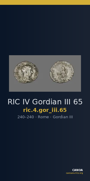 RIC IV Gordian III 65 — CANOA