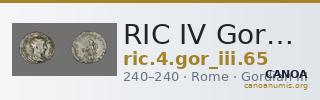 RIC IV Gordian III 65 — CANOA