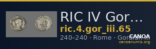 RIC IV Gordian III 65 — CANOA
