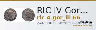 RIC IV Gordian III 66 — CANOA