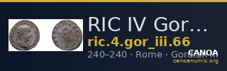RIC IV Gordian III 66 — CANOA