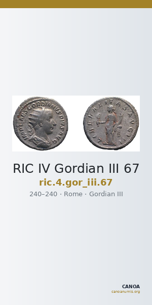RIC IV Gordian III 67 — CANOA