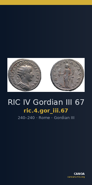 RIC IV Gordian III 67 — CANOA