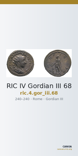 RIC IV Gordian III 68 — CANOA