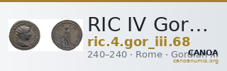 RIC IV Gordian III 68 — CANOA