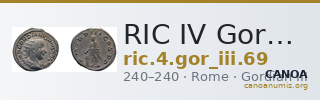 RIC IV Gordian III 69 — CANOA