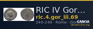 RIC IV Gordian III 69 — CANOA