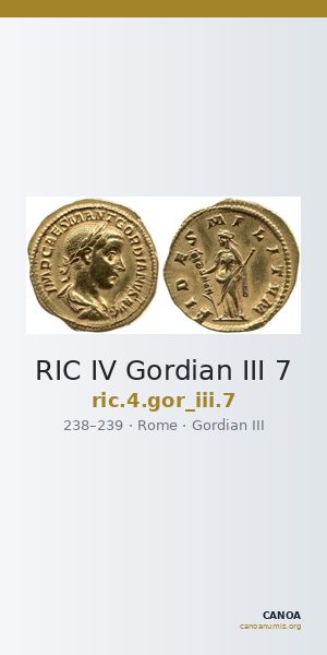 RIC IV Gordian III 7 — CANOA