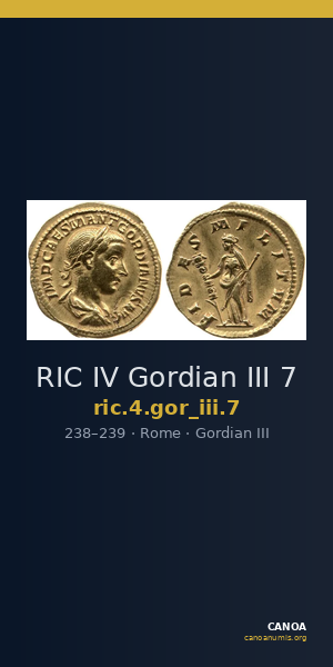 RIC IV Gordian III 7 — CANOA