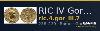 RIC IV Gordian III 7 — CANOA