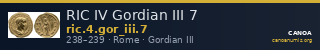 RIC IV Gordian III 7 — CANOA