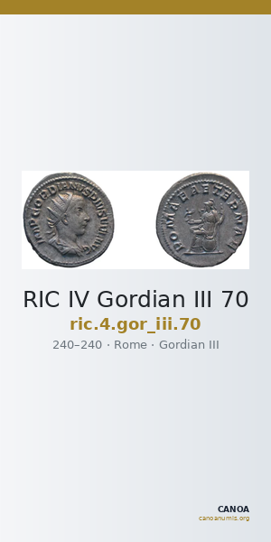 RIC IV Gordian III 70 — CANOA