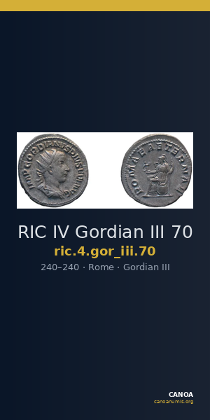 RIC IV Gordian III 70 — CANOA