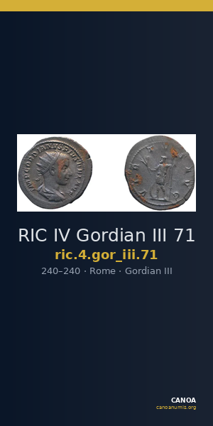 RIC IV Gordian III 71 — CANOA