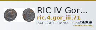 RIC IV Gordian III 71 — CANOA