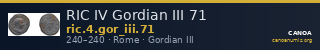 RIC IV Gordian III 71 — CANOA