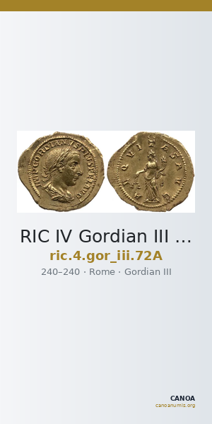 RIC IV Gordian III 72A — CANOA
