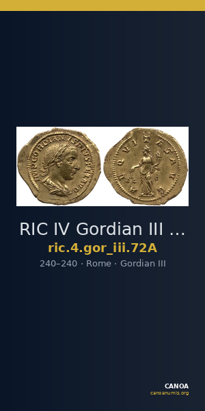 RIC IV Gordian III 72A — CANOA