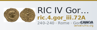RIC IV Gordian III 72A — CANOA