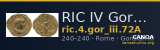 RIC IV Gordian III 72A — CANOA