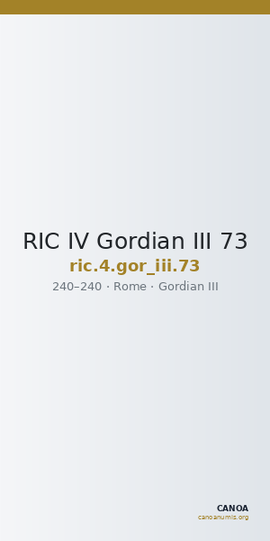 RIC IV Gordian III 73 — CANOA