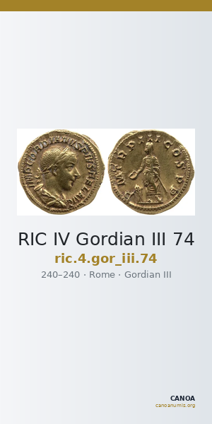 RIC IV Gordian III 74 — CANOA