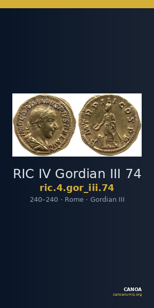 RIC IV Gordian III 74 — CANOA