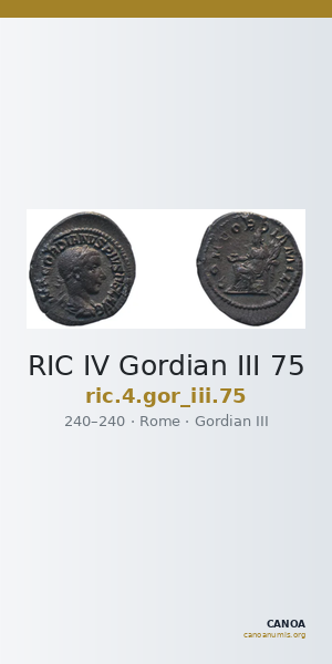RIC IV Gordian III 75 — CANOA