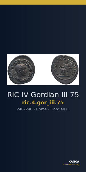 RIC IV Gordian III 75 — CANOA