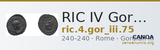 RIC IV Gordian III 75 — CANOA