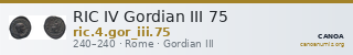RIC IV Gordian III 75 — CANOA