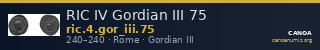 RIC IV Gordian III 75 — CANOA